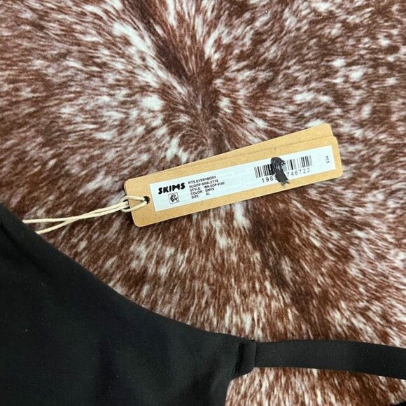 SKIMS Fits Everybody Scoop Bralette Black Seamless Stretch XL - Picture 5 of 10